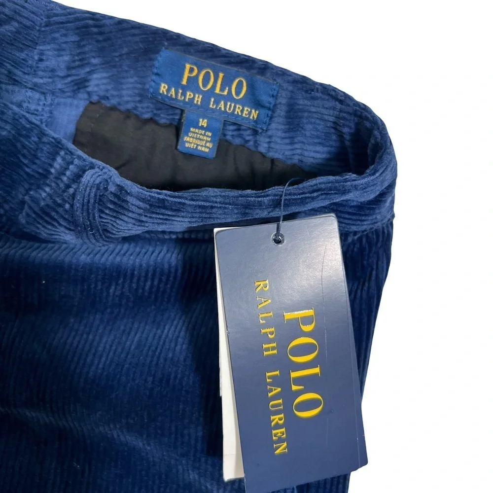 NWT Polo Ralph Lauren Boys Navy Preppy Corduroy Pants Size 14